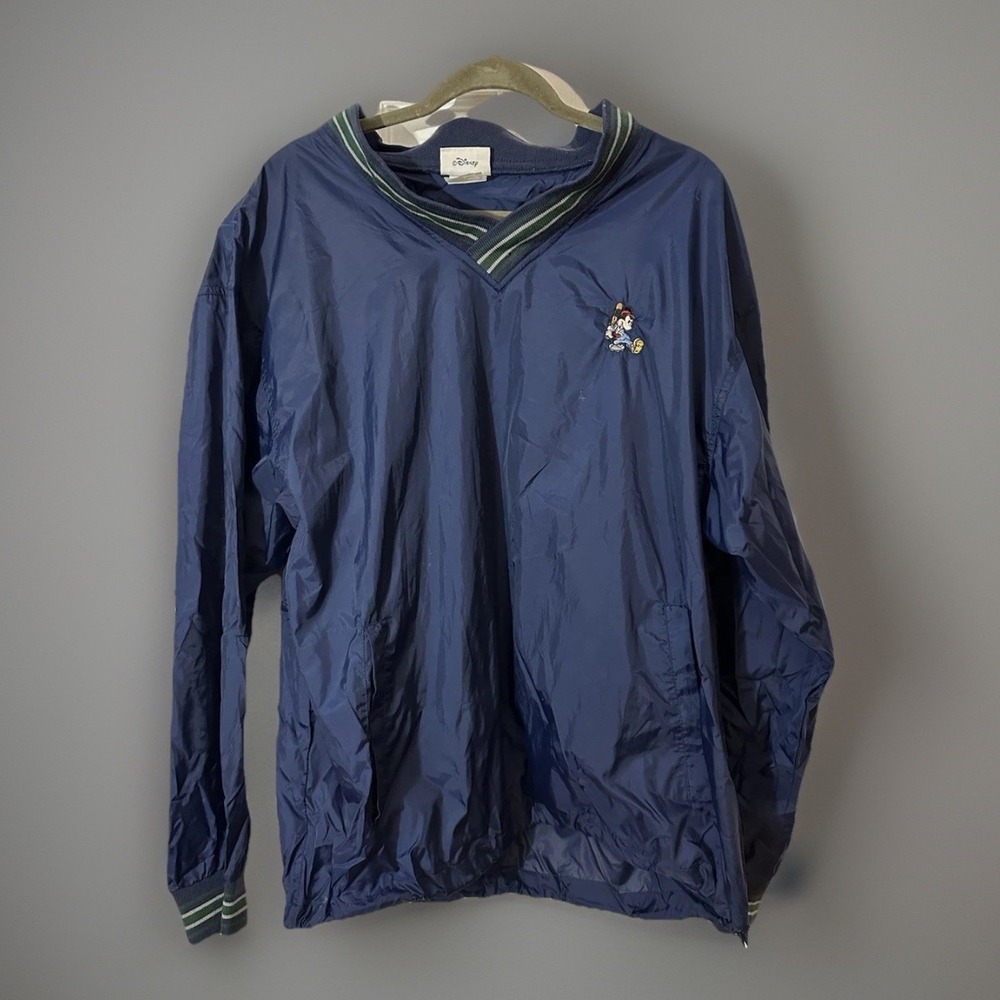 Vintage Walt Disney World Mens Blue Windbreaker USA L